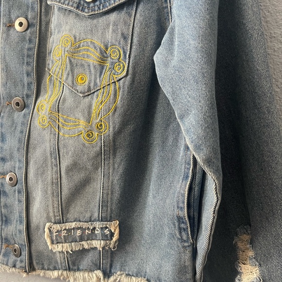F.R.I.E.N.D.S. Distressed jean jacket Small - Picture 3 of 6